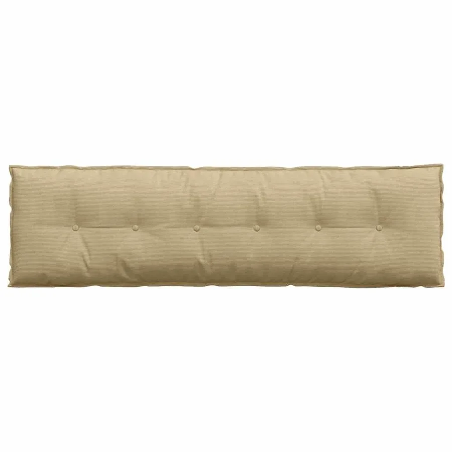 Coussin de Dos Vert gris 180 x 50 cm Tissu en velours côtelé - 6
