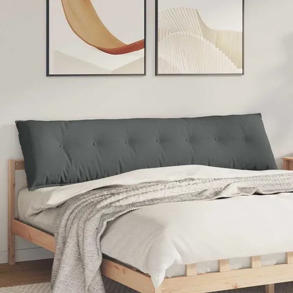 Coussin de Dos Gris foncé 200 x 19 x 50 cm tissu