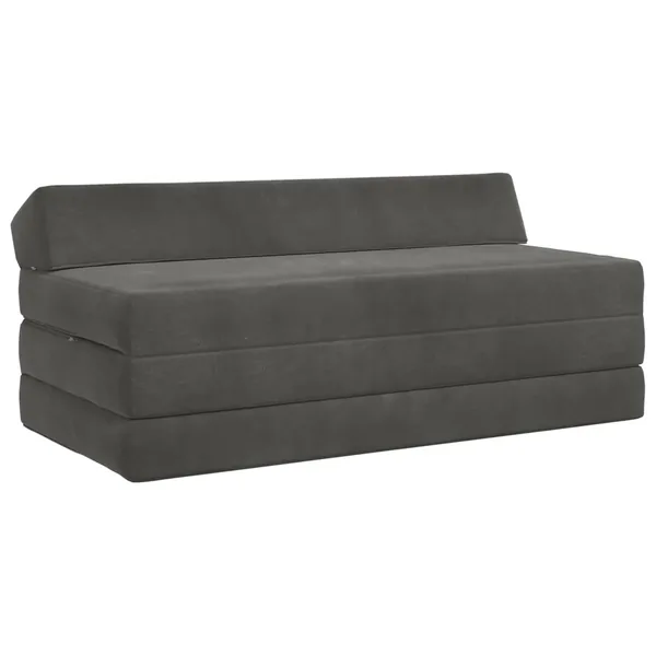 Canapé-lit pliable Gris foncé 120 x 60 x 49 cm Tissu