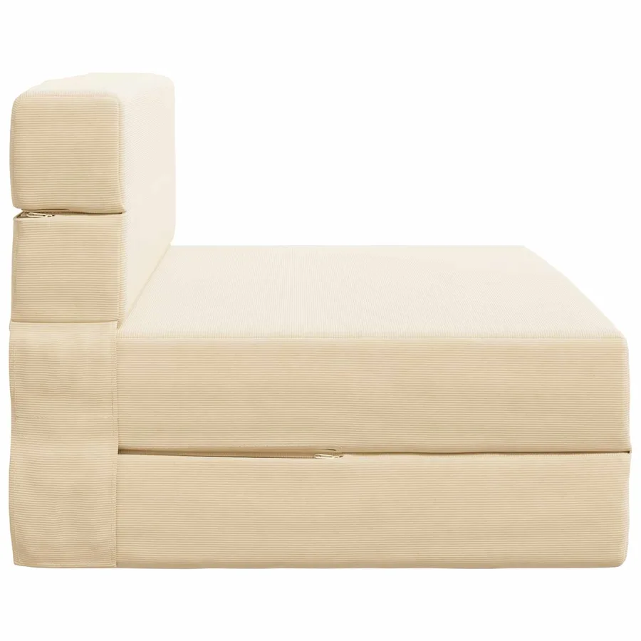Canapé-lit pliable Crème 70 x 72 x 60 cm Tissu - 4
