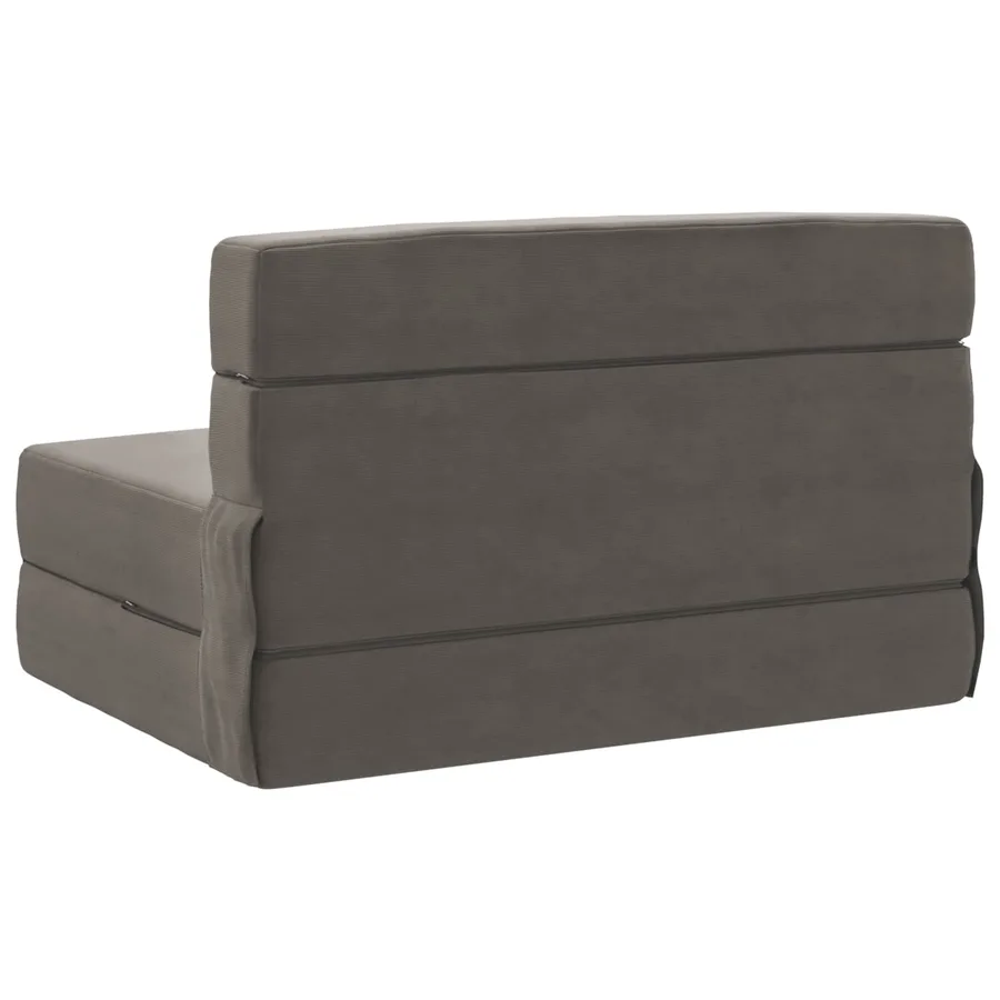 Canapé-lit pliable Gris clair 70 x 72 x 60 cm Tissu - 5