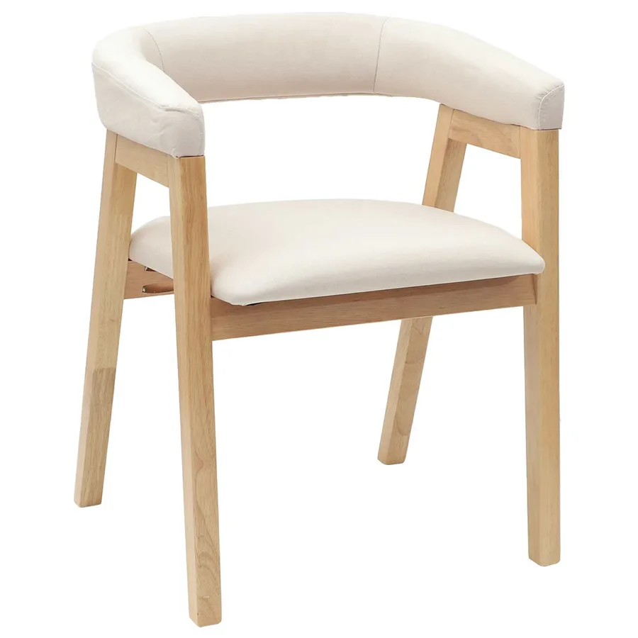 Chaises de salle à manger 2 pcs Naturel 54 x 57 x 73 cm - 4
