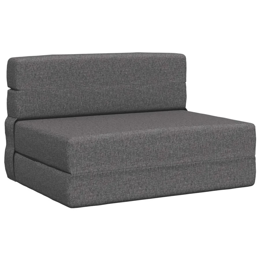 Canapé-lit pliable Gris clair 70 x 72 x 60 cm Tissu - 2