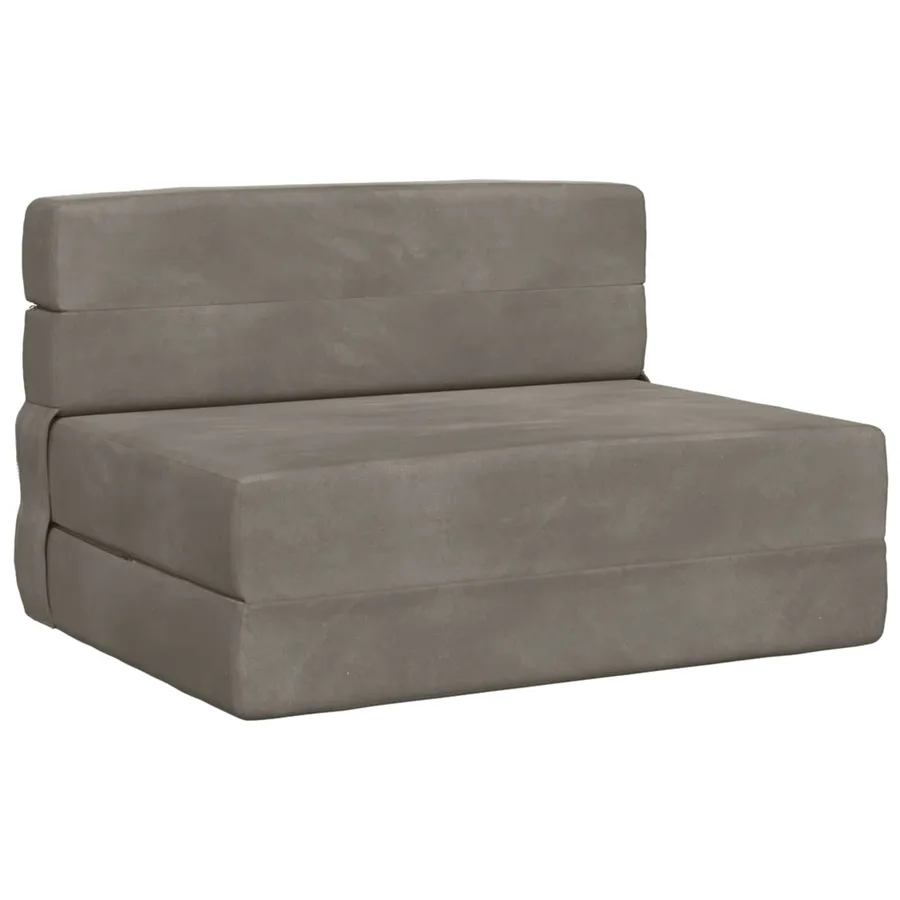 Canapé-lit pliable Gris clair 70 x 72 x 60 cm Tissu - 2