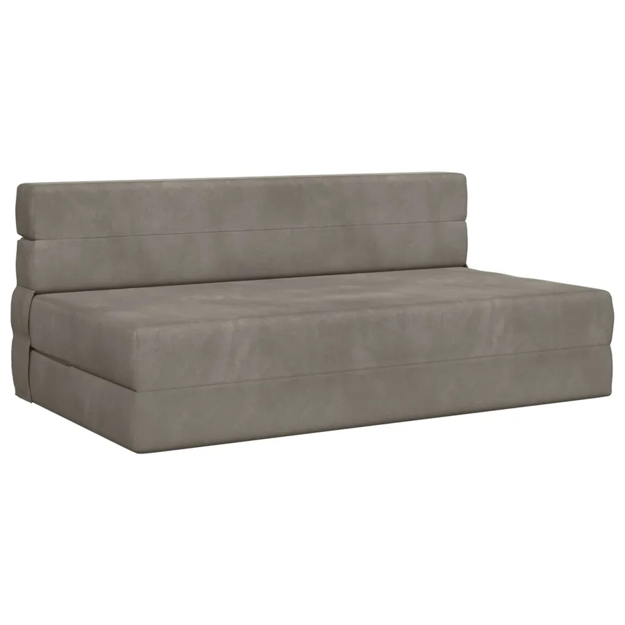 Canapé-lit pliable Gris clair 152 x 86,5 x 60 cm Tissu - 2