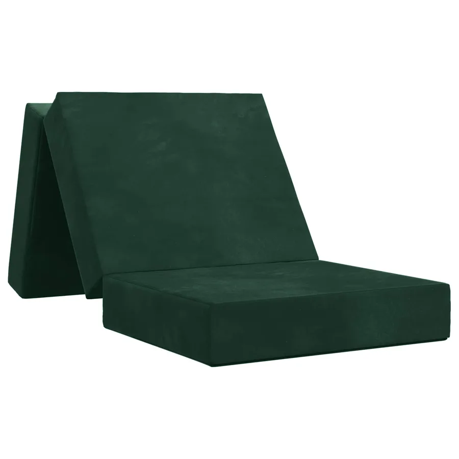 Canapé-lit pliable 75 x 63 x 45 cm Vert foncé - 2