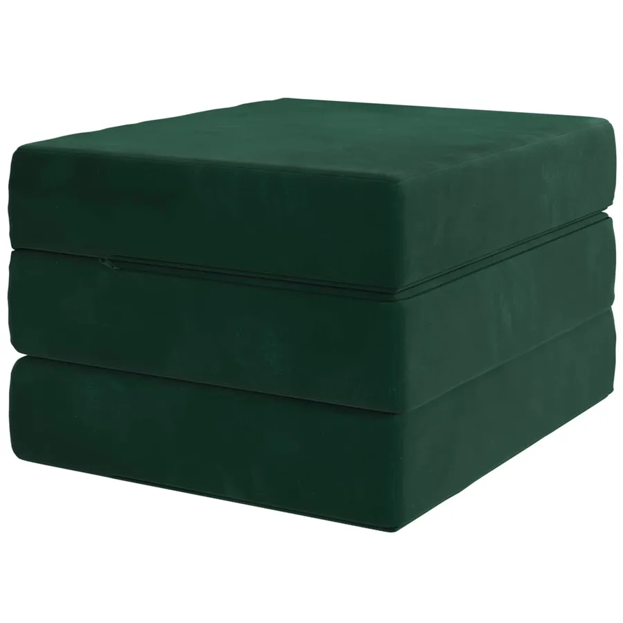 Canapé-lit pliable 75 x 63 x 45 cm Vert foncé - 5