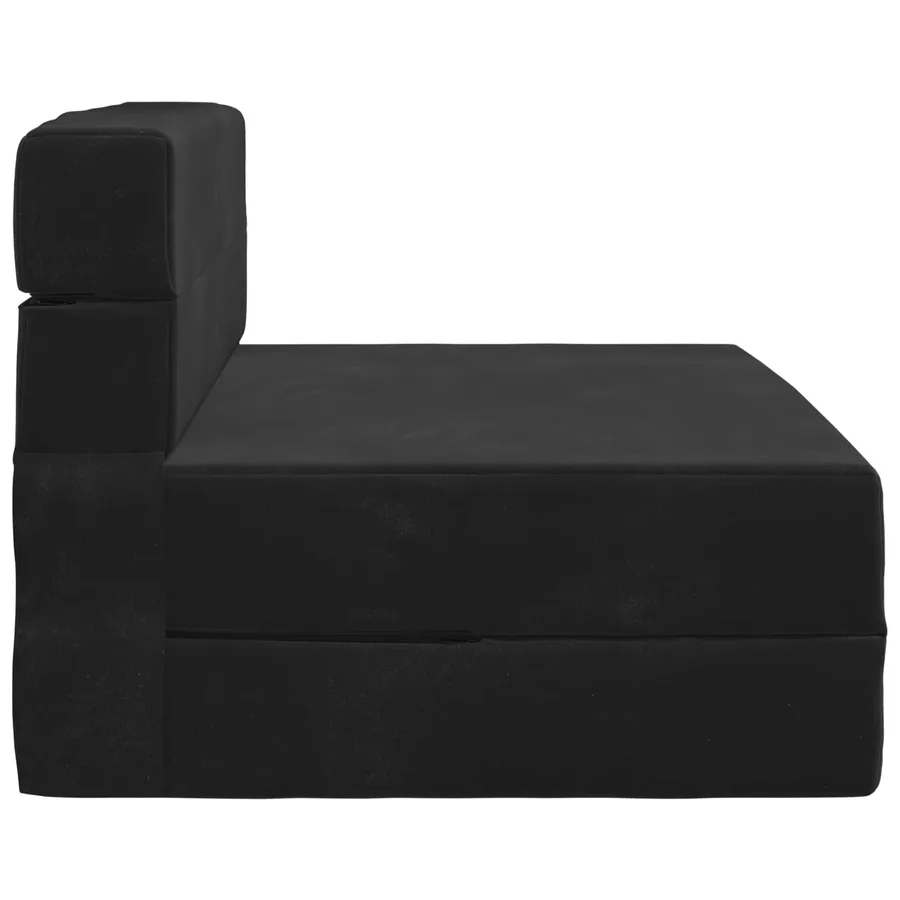 Canapé-lit pliable Noir 100 x 80 x 60 cm Tissu - 4