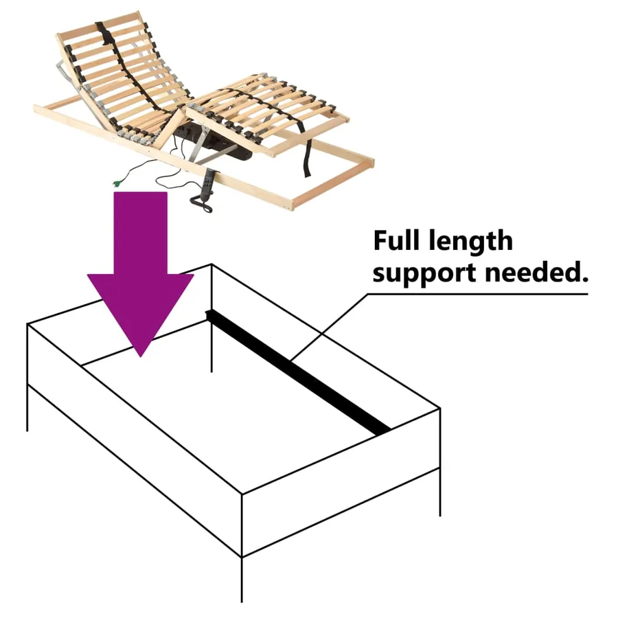 Sommier à lattes électrique sans matelas avec 7 zones 80x200 cm - 10