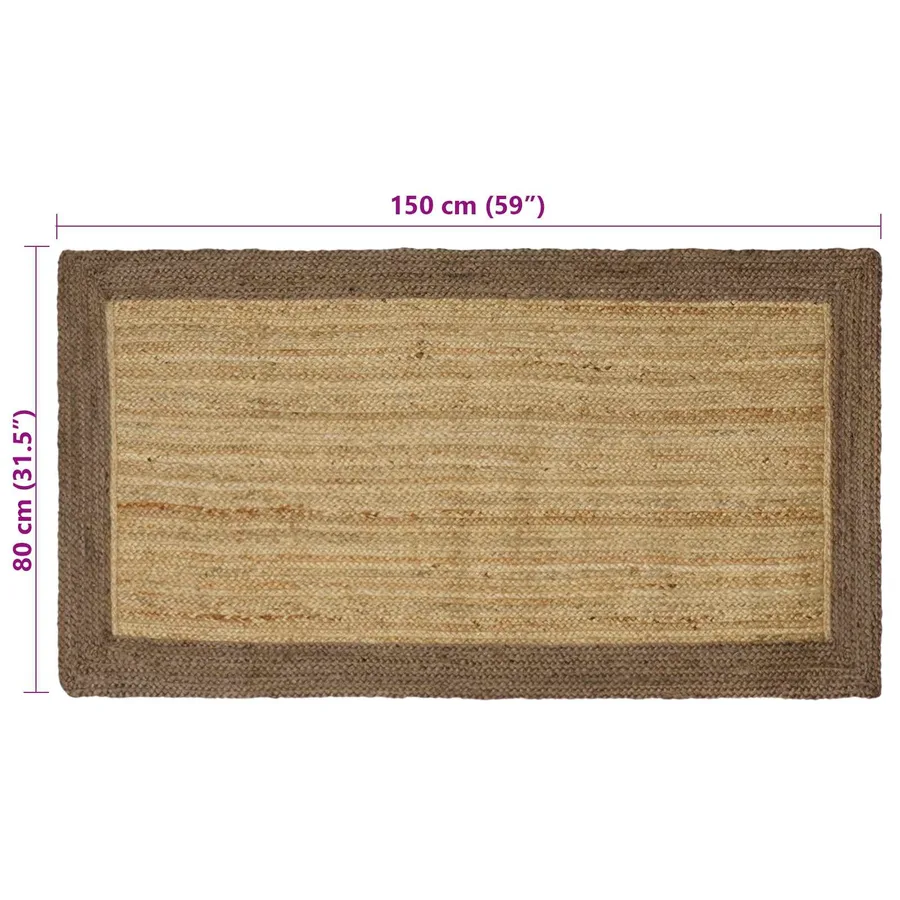 Tapis de surface Gris 80 x 150 cm Jute - 8