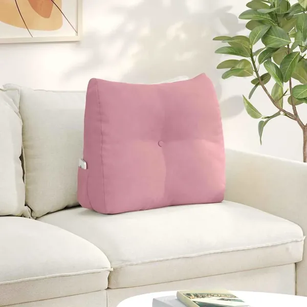 Coussin de Dos Rose 60 x 24 x 50 cm Velours