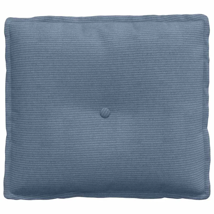 Coussin de Dos Bleu 50 x 45 cm Tissu en velours côtelé - 5