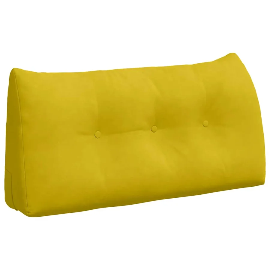 Coussin de Dos Jaune 100 x 24 x 50 cm Velours - 2