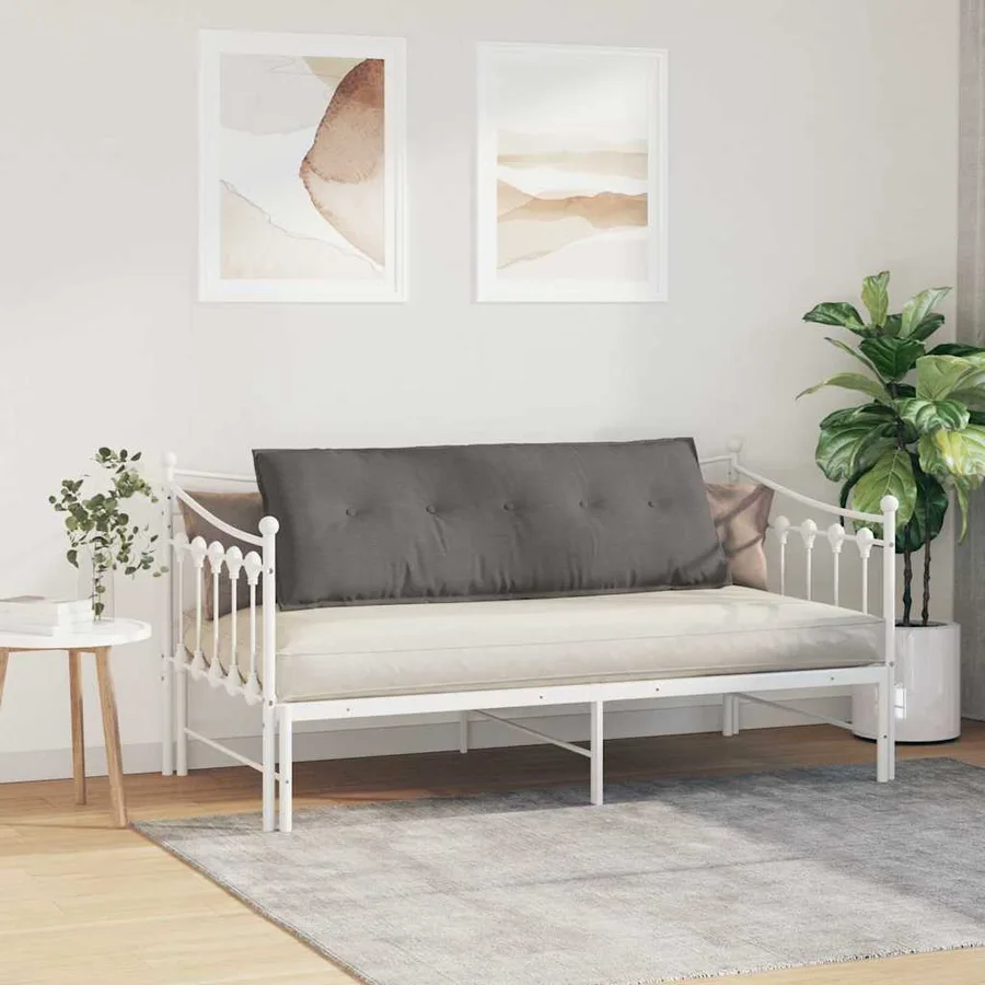 Coussin de Dos Gris clair 140 x 50 cm Tissu en velours côtelé - 4