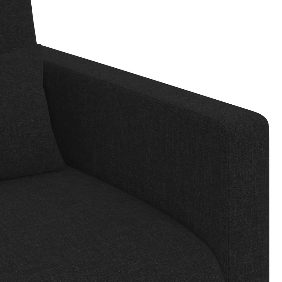 Ensemble de Canapés 2 pcs Noir 198 x 78 x 80 cm tissu - 7