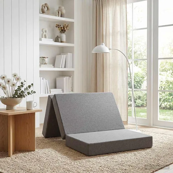 Canapé-lit pliable 80 x 67 x 45 cm Gris clair