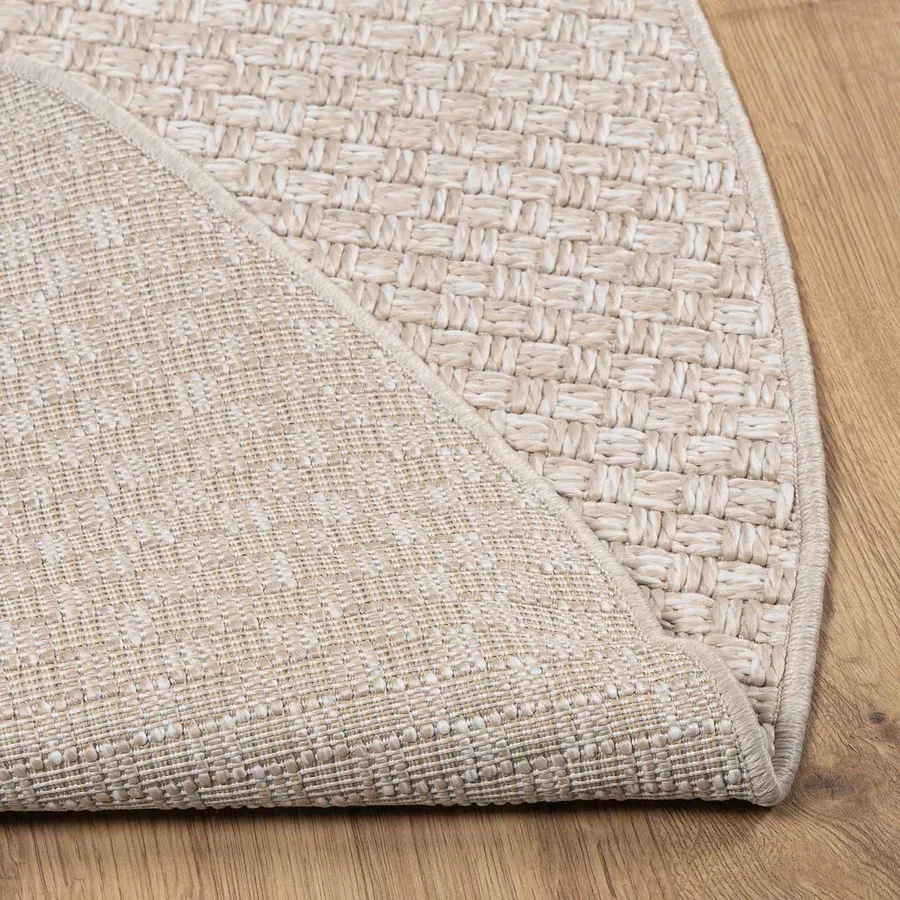 Tapis de surface Rond FARO Crème Ø 200 CM Polyester - 2