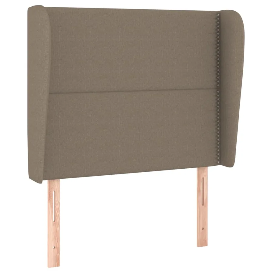 Tête de lit avec oreilles Taupe 103x23x118/128 cm Tissu - 2
