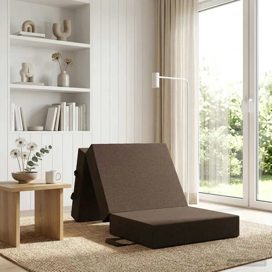 Canapé-lit pliable 75 x 67 x 45 cm Taupe