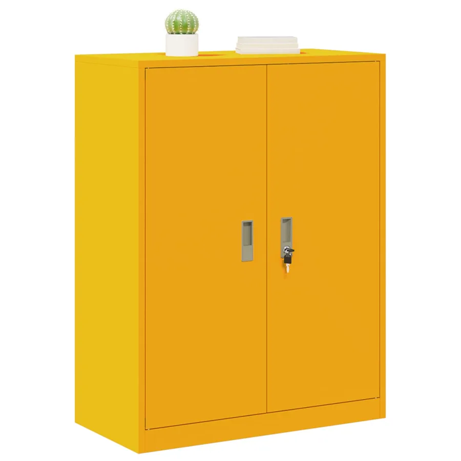 Armoire de rangement Jaune moutarde 80 x 40 x 105 cm Acier - 3