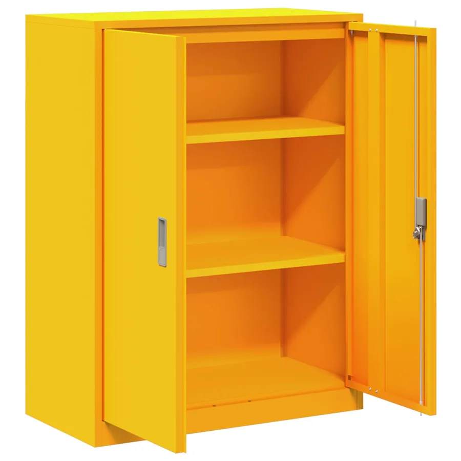 Armoire de rangement Jaune moutarde 80 x 40 x 105 cm Acier - 5