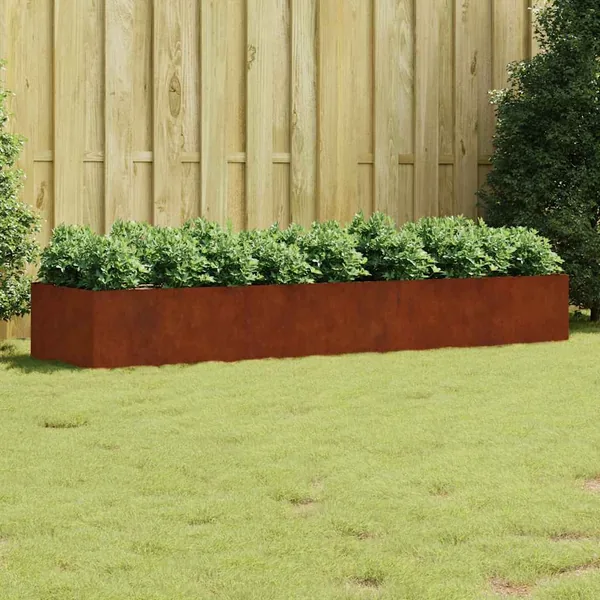 Lit surélevé de jardin 280x80x40 cm acier corten