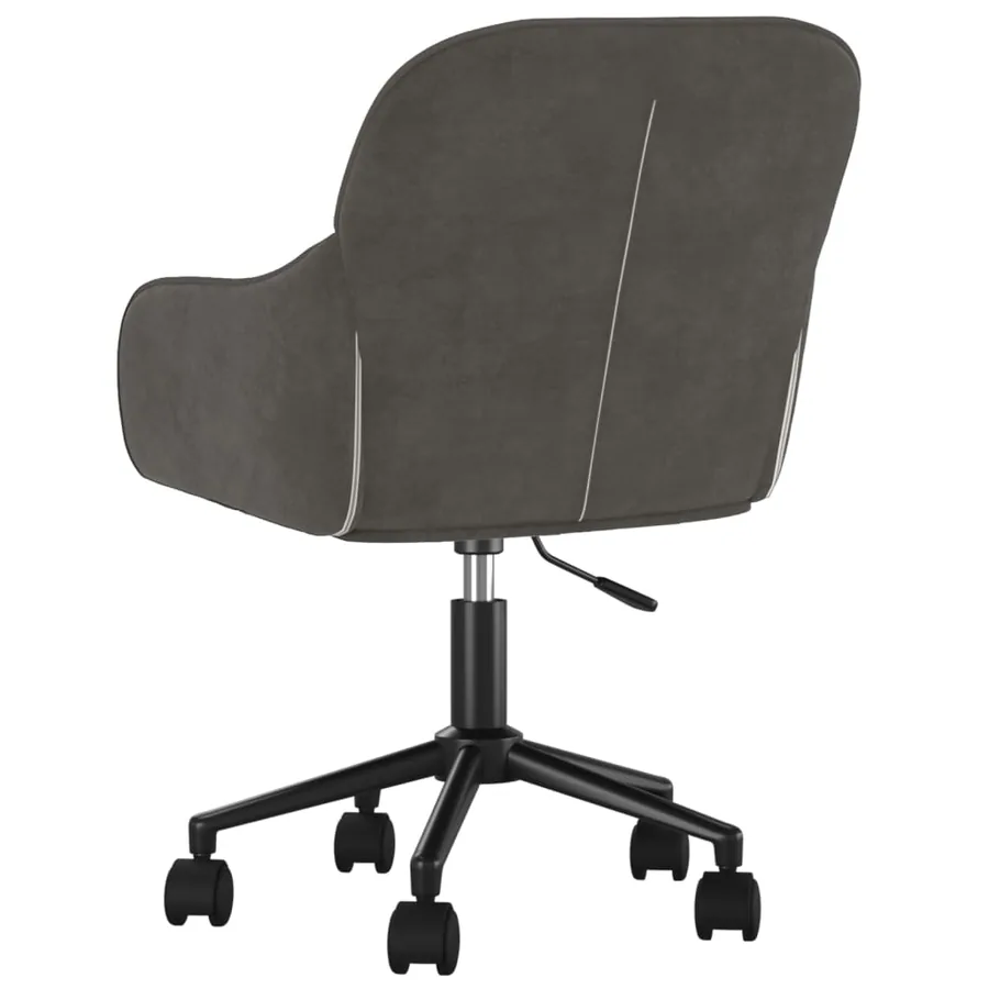 Chaises pivotantes à manger lot de 2 Gris foncé Velours - 6