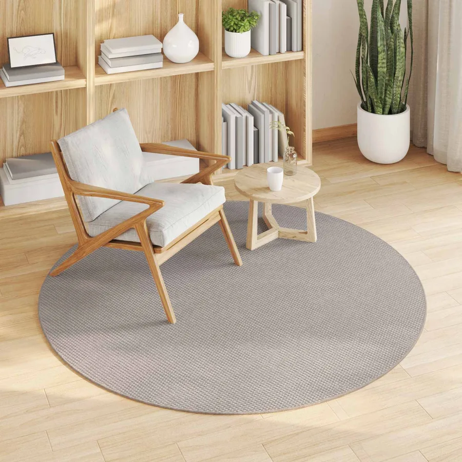 Tapis de surface Rond LUGO Taupe Ø 160 CM Polyester - 3