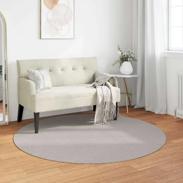 Tapis de surface Rond LUGO Crème Ø 160 CM Polyester