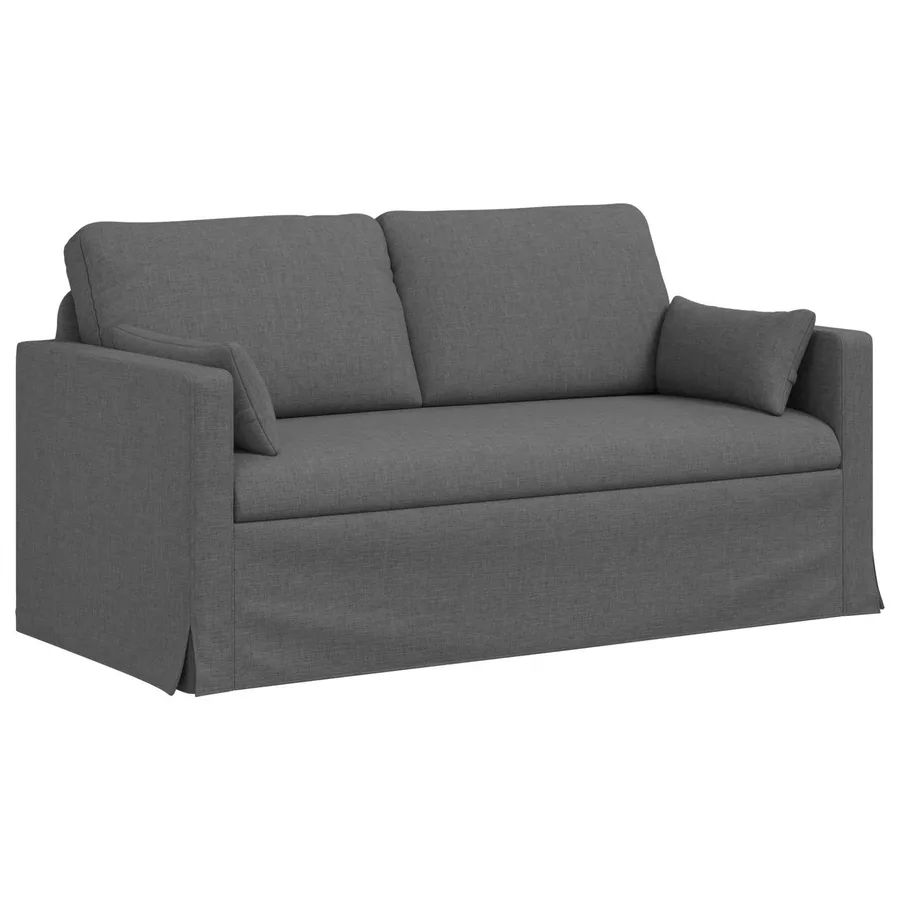 Canapé Gris foncé 158 x 78 x 80 cm tissu - 2