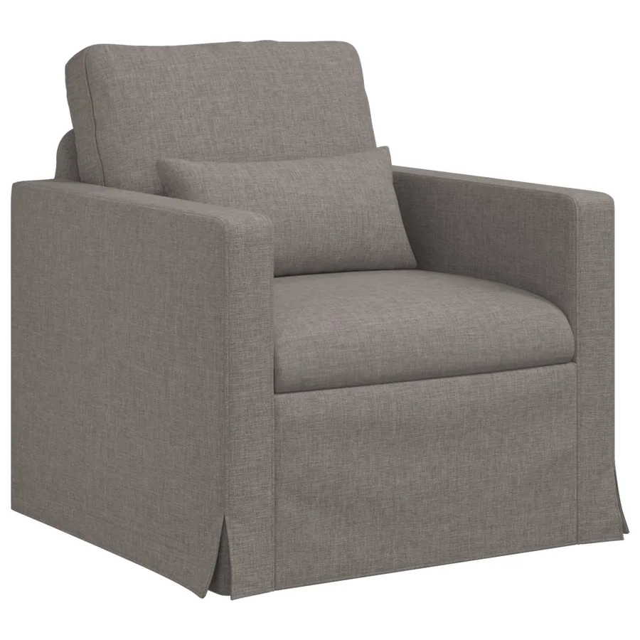 Ensemble de Canapés 2 pcs Taupe 158 x 78 x 80 cm tissu - 4