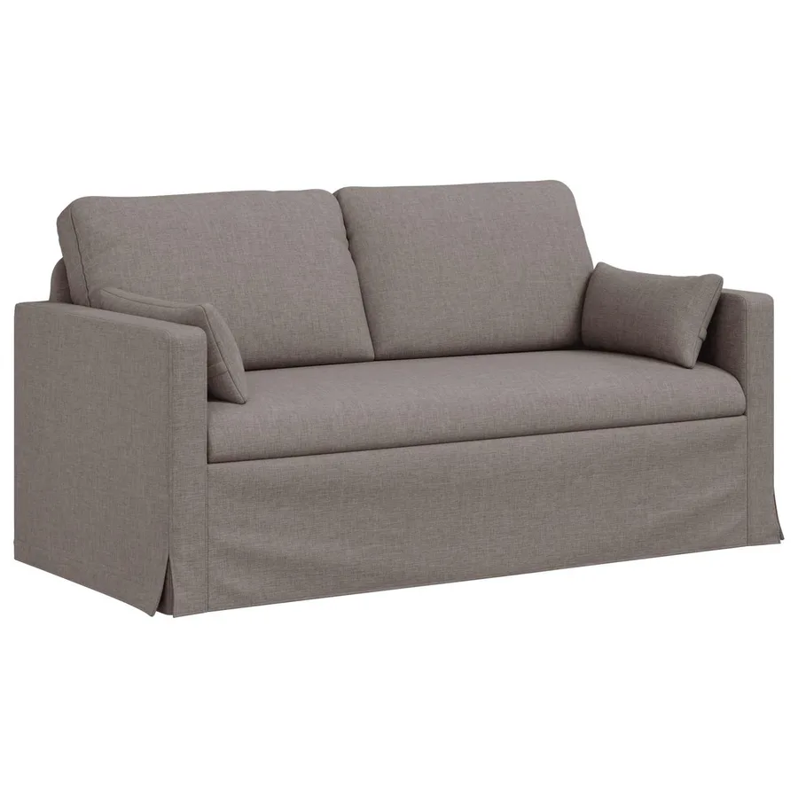 Ensemble de Canapés 2 pcs Taupe 158 x 78 x 80 cm tissu - 5