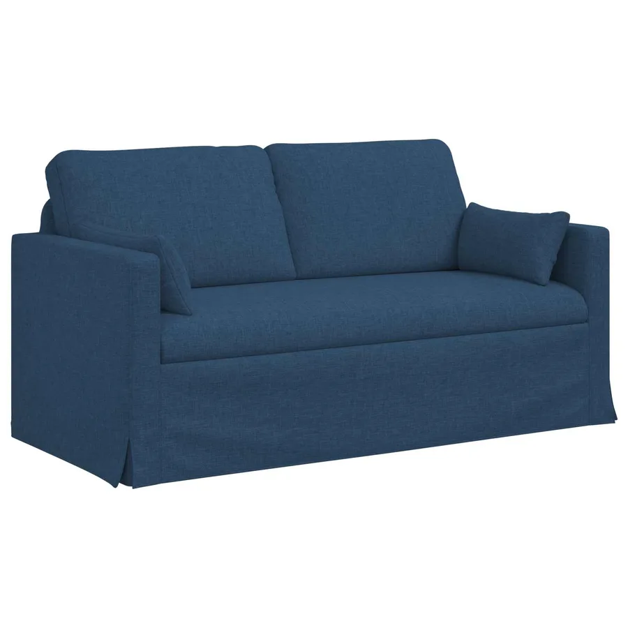 Ensemble de Canapés 2 pcs Bleu 158 x 78 x 80 cm tissu - 5