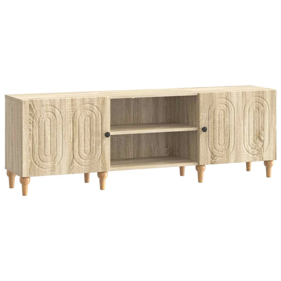 Meuble TV Chêne Sonoma 150 x 31 x 50 cm Bois d'ingénierie - 2