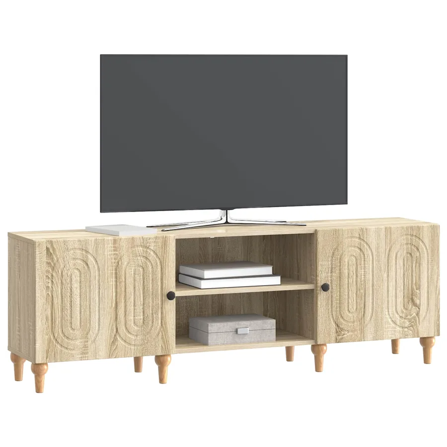 Meuble TV Chêne Sonoma 150 x 31 x 50 cm Bois d'ingénierie - 3