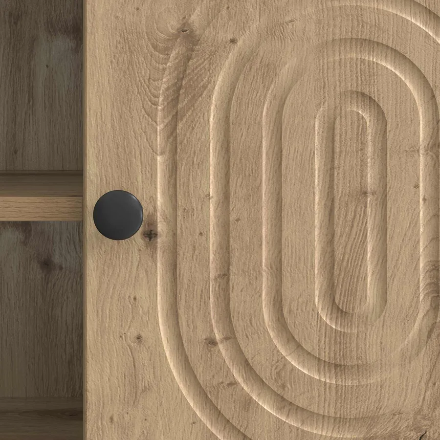 Meuble TV 102 x 34,5 x 50 cm Chêne artisanal Bois d'ingénierie - 10