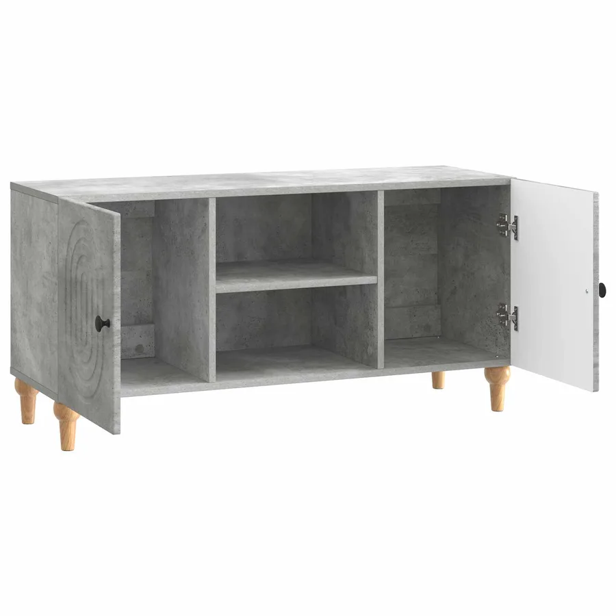 Meuble TV Gris béton 102 x 34,5 x 50 cm Bois d'ingénierie - 5