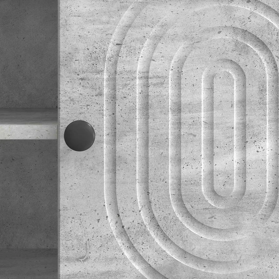 Meuble TV Gris béton 102 x 34,5 x 50 cm Bois d'ingénierie - 8