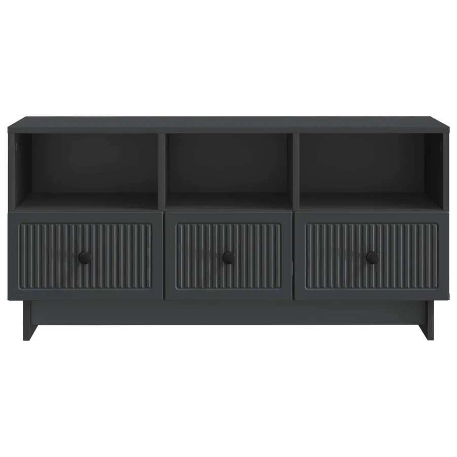 Meuble TV avec tiroir Noir 102 x 34,5 x 50 cm Bois d'ingénierie - 6