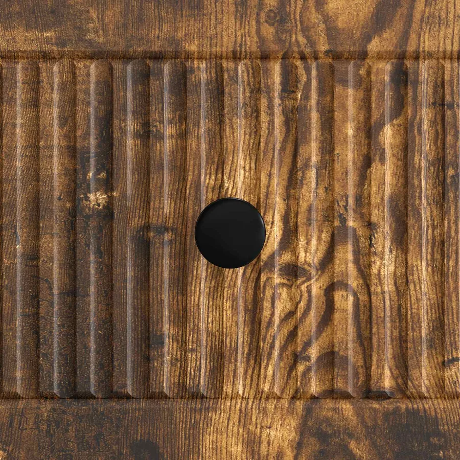 Meuble TV Chêne fumé 102 x 34,5 x 50 cm Bois d'ingénierie - 10