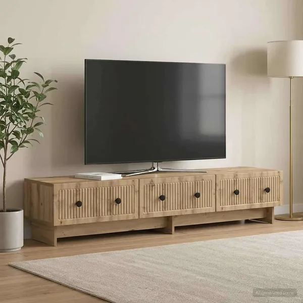 Meuble TV 147 x 34,5 x 30 cm Chêne artisanal Bois d'ingénierie