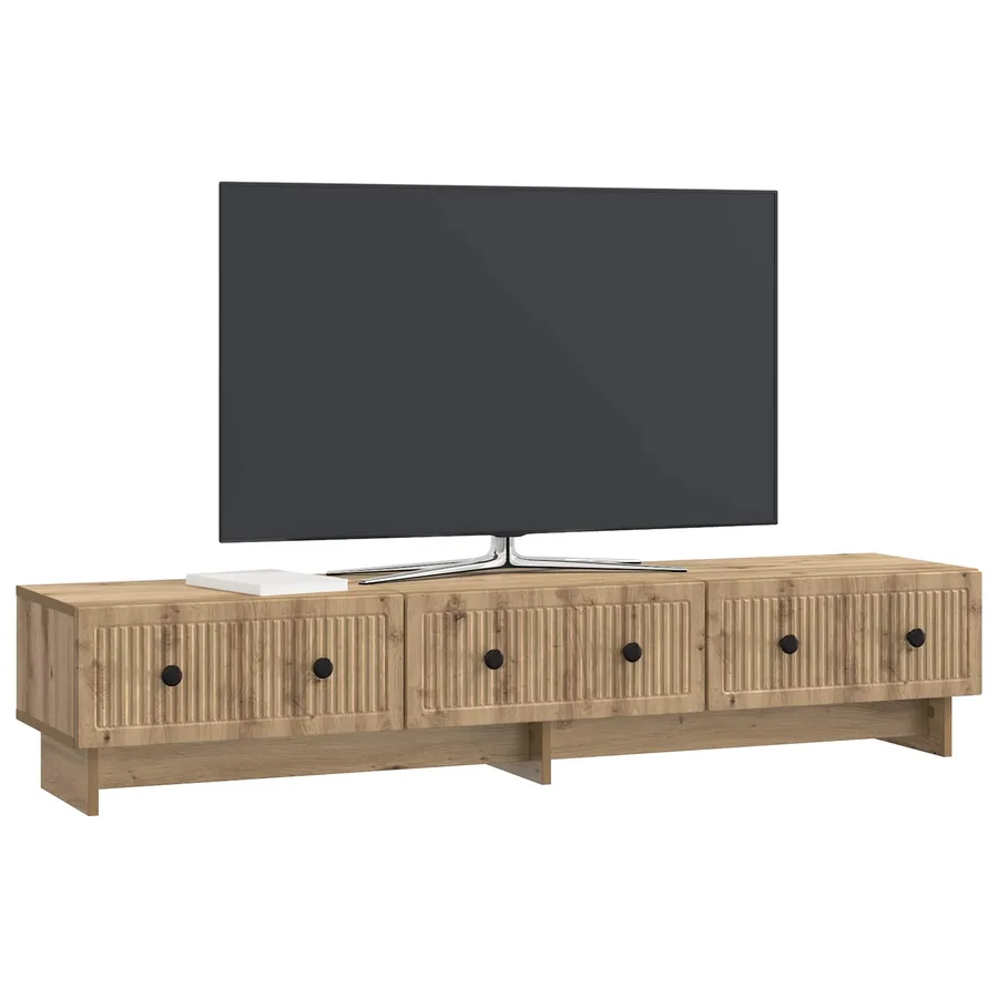 Meuble TV 147 x 34,5 x 30 cm Chêne artisanal Bois d'ingénierie - 3