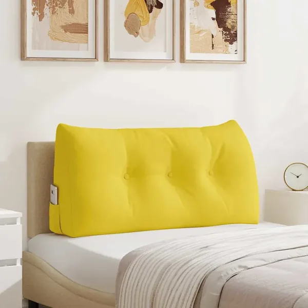 Coussin de Dos Jaune clair 100 x 24 x 50 cm tissu