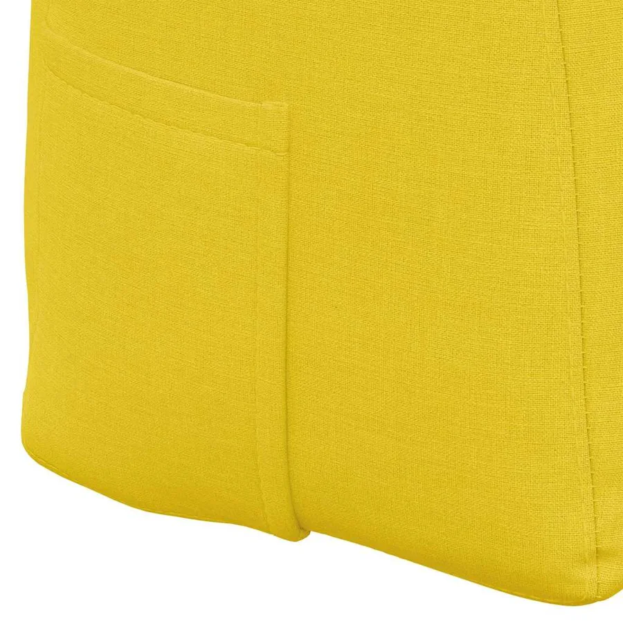 Coussin de Dos Jaune clair 100 x 24 x 50 cm tissu - 9