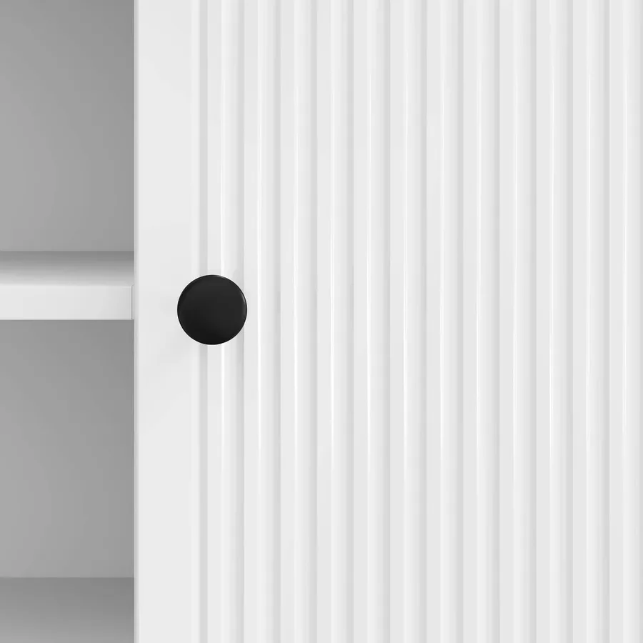 Meuble TV Blanc Brillant 150 x 31 x 50 cm Bois d’ingénierie - 8