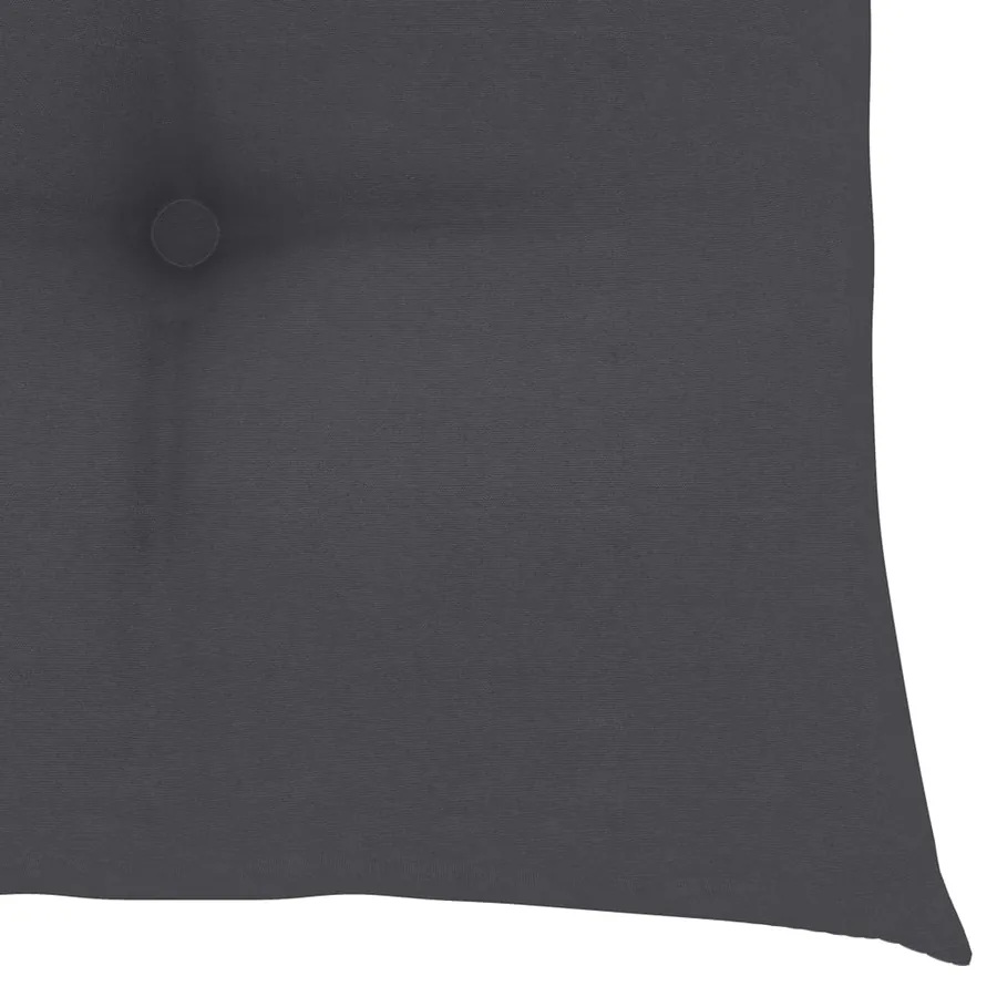 Chaise à bascule avec coussin anthracite Bois de teck solide - 6