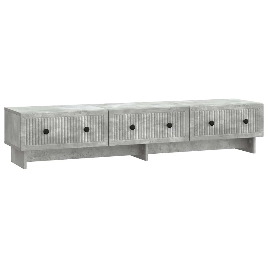 Meuble TV Gris béton 147 x 34,5 x 30 cm Bois d'ingénierie - 2