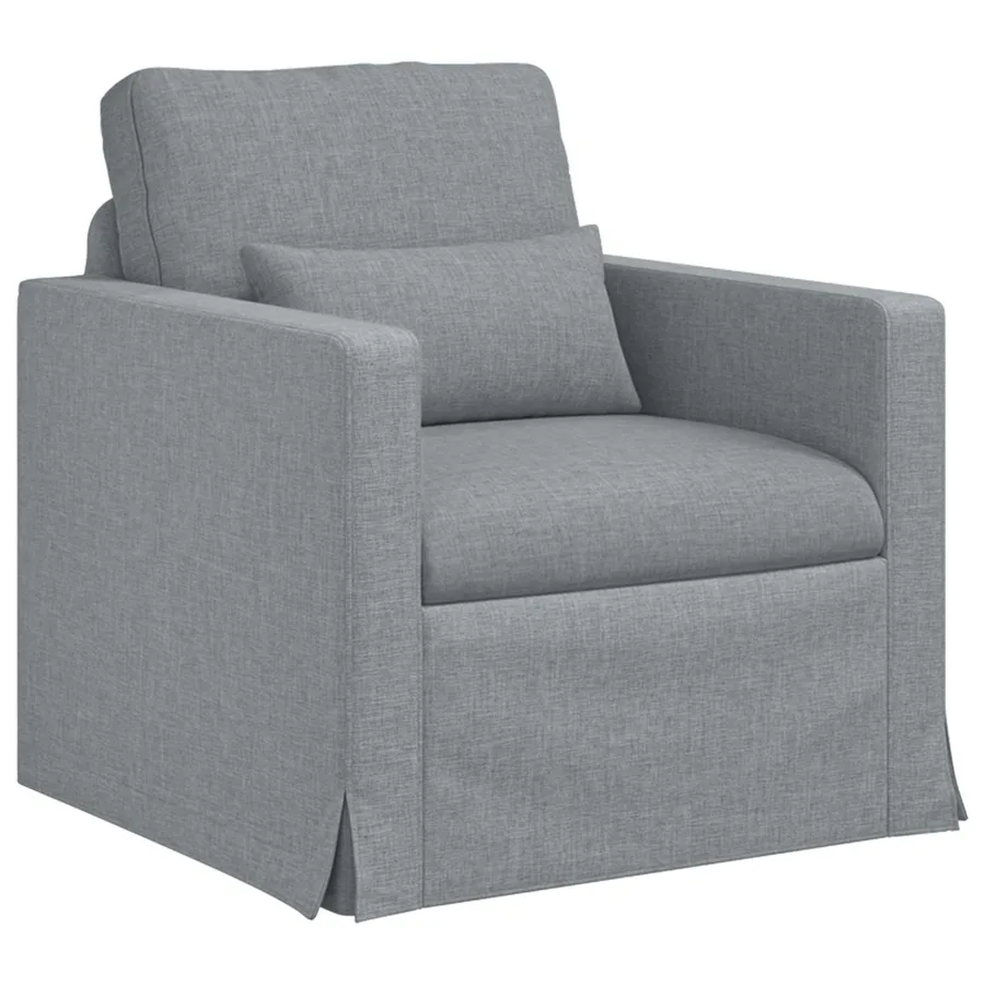 Ensemble de Canapés 2 pcs Gris clair 198 x 78 x 80 cm tissu - 4