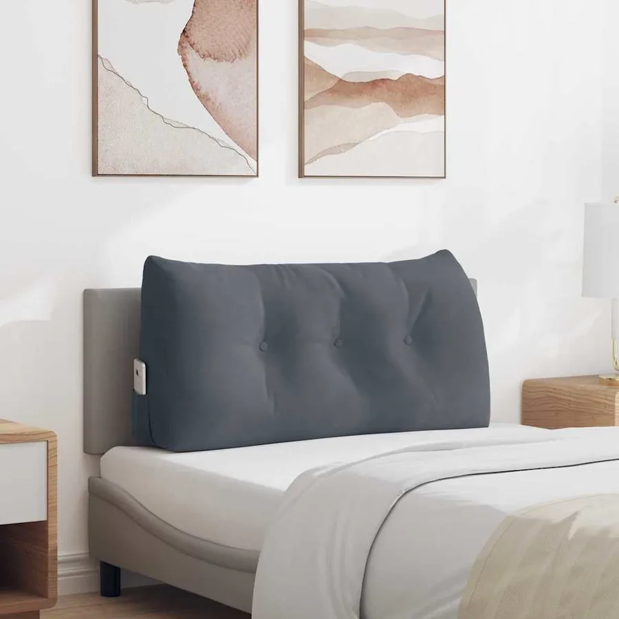 Coussin de Dos Gris foncé 100 x 24 x 50 cm Velours