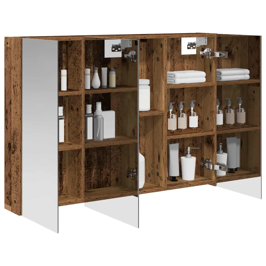 Armoire Miroir de Salle de Bain Bois ancien 100 x 14,5 x 70 cm - 3